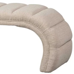 Sale Boucle Design Bank in Beigegrau - Porian Sitzbank