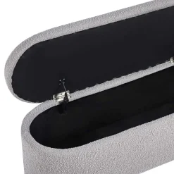 Clearance Boucle Polsterbank in Oval mit Stauraum - Buryas Sitzbank