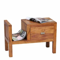 Sale Breite Nachtkommode Hoslo mit Schublade und offener Ablage 60cm Kommoden