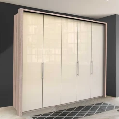 Best Breiter Falttüren-Schrank in Creme - Rativian Kleiderschränke