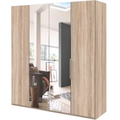 Sale Breiter Falttüren-Schrank mit Spiegel - Zayun Kleiderschränke