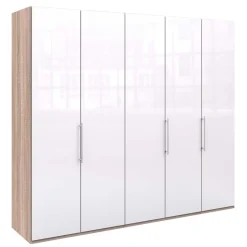 Best Breiter Schlafzimmerschrank mit weißer Glasfront - Bosays Kleiderschränke|Schränke