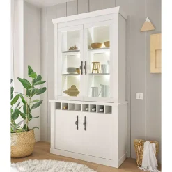 Sale Buffet Vitrine in weißer Holzoptik Pinie - Liancos Kommoden|Vitrinen