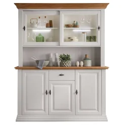 Sale Buffetschrank in Weiß & Eichefarben - Henry Kommoden
