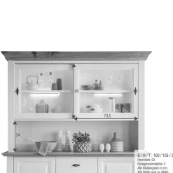 Sale Buffetschrank in Weiß & Eichefarben - Henry Kommoden