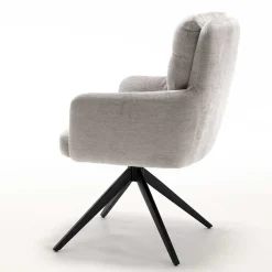 Best Chenille Tischsessel in Taupe - Vatros (2er Set) Stühle