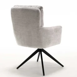 Best Chenille Tischsessel in Taupe - Vatros (2er Set) Stühle