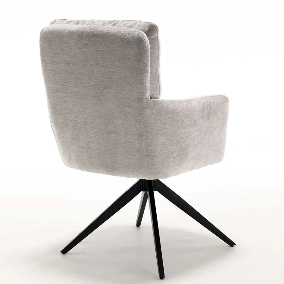 Best Chenille Tischsessel in Taupe - Vatros (2er Set) Stühle