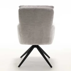 Best Chenille Tischsessel in Taupe - Vatros (2er Set) Stühle