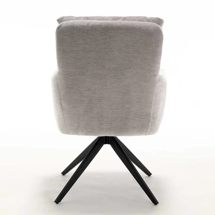 Best Chenille Tischsessel in Taupe - Vatros (2er Set) Stühle