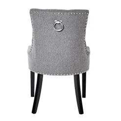 Sale Chesterfield Stuhl in Grau meliert und Schwarz - Menton Stühle