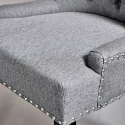 Sale Chesterfield Stuhl in Grau meliert und Schwarz - Menton Stühle