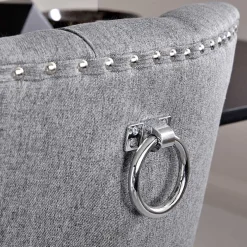 Sale Chesterfield Stuhl in Grau meliert und Schwarz - Menton Stühle