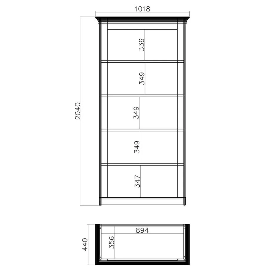 Clearance 367cm Landhaus Anbauwand Set - Diatara (vierteilig) Wohnwände