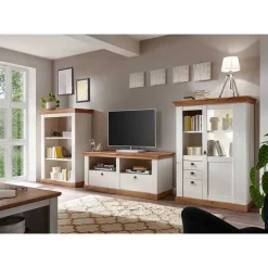 Best 356cm Landhaus Wohnwand Set - Diatara (dreiteilig) Wohnwände