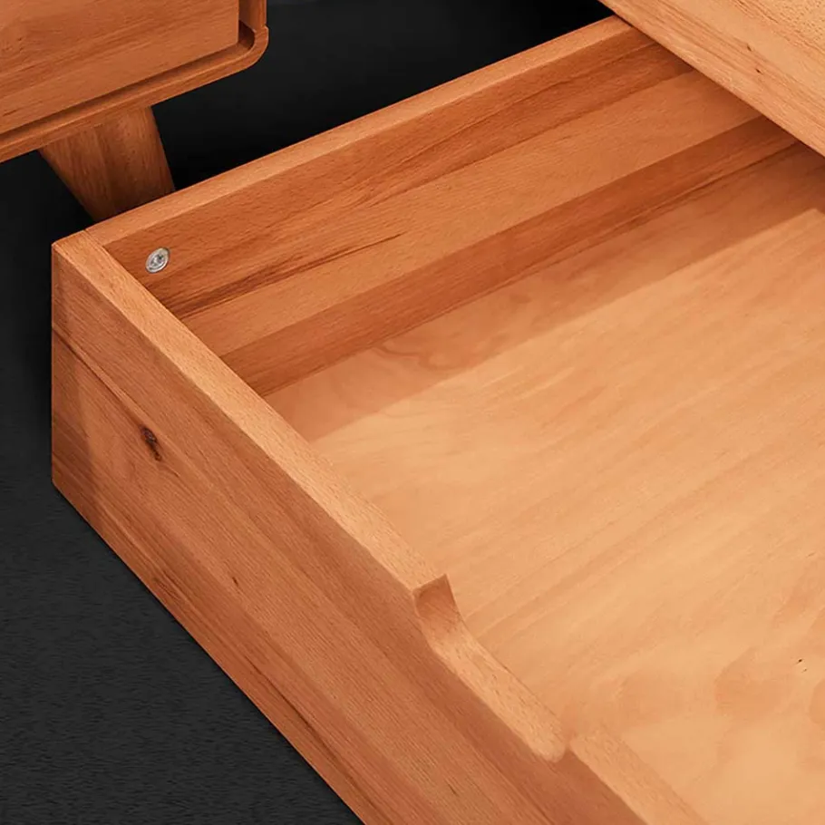 210cm langes Doppelbett Gestell aus Holz - Junola Betten
