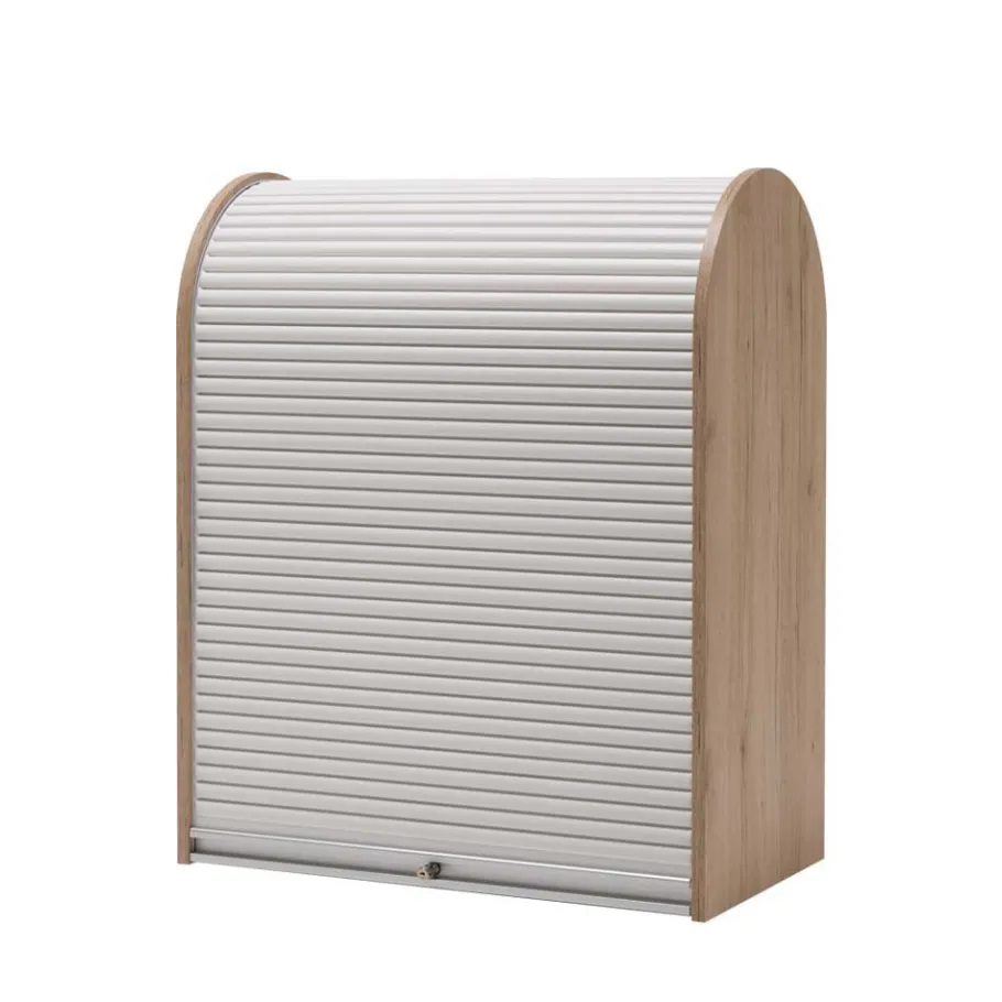 196cm Rollladen Sideboard in Weiß Eiche - Bassy Sideboards