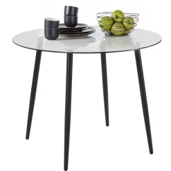 Outlet 100cm runder Glastisch fürs Esszimmer - Cellon Tische