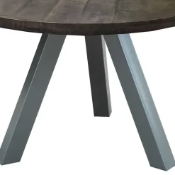 Outlet 120cm runder Holz Esstisch in Grey Wash - Nicoletta Tische