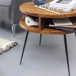 New 60cm runder Wohnzimmer Beistelltisch aus Sheesham - Pastilla Tische