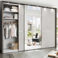 Sale 250cm Schlafzimmer Schrank 3-türig - Bassi Kleiderschränke|Schränke