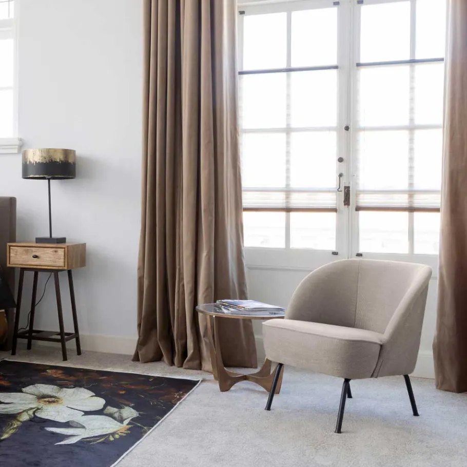 Best Cocktailsessel in Beige mit Schwarz - Lafronda Sessel