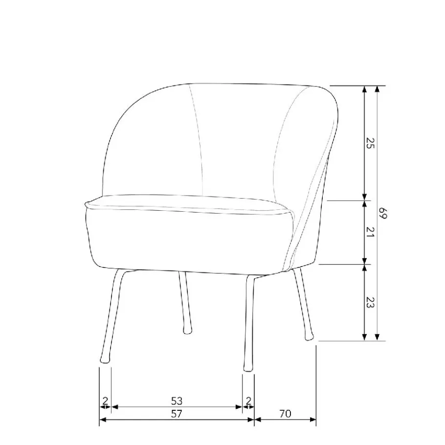 Best Cocktailsessel in Beige mit Schwarz - Lafronda Sessel