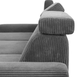 Best Cord L-Sofa mit verstellbarer Rückenhöhe - Jaypur Sofas