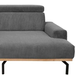 Best Cord L-Sofa mit verstellbarer Rückenhöhe - Jaypur Sofas