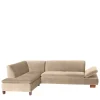 Best Couchecke in Beige mit Nussbaum Braun - Franatico Sofas