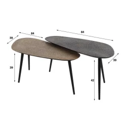 Online Couchtisch Duo in Nierenform - Emra (zweiteilig) Tische