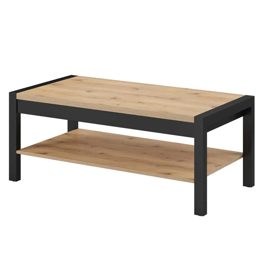 Hot Couchtisch mit Ablage in Wildeiche Holzoptik - Zavorra Tische