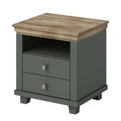 Best Country Nachtkommode in Dunkelgrün - Daney Kommoden