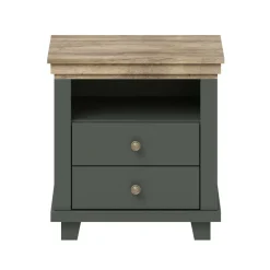 Best Country Nachtkommode in Dunkelgrün - Daney Kommoden