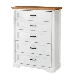 Best Country Style Hochkommode mit fünf Schubladen - Mehady Kommoden