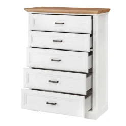 Best Country Style Hochkommode mit fünf Schubladen - Mehady Kommoden