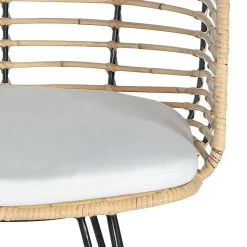 Best Design Armlehnenstuhl in Rattan Natur und Schwarz - Adatto (2er Set) Stühle