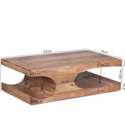 Online Design Couchtisch aus massivem Akazienholz - Drolivio Tische