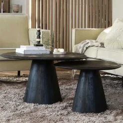 Discount Design Couchtisch in Schwarz Massivholz - Standing Tische