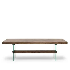 New Design Eiche Esstisch mit Glas Gestell - Ventida Tische