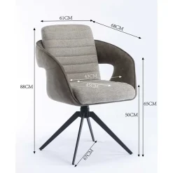 Sale Design Esszimmer Drehstuhl mit Armlehnen - Bailon (2er Set) Stühle