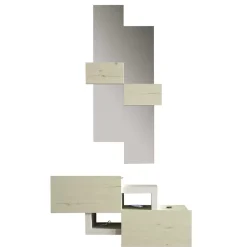 Discount Design Flur Set in Cremefarben & Weiß - Timos (zweiteilig) Garderoben