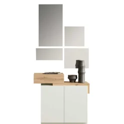 Discount Design Flurkommode & Spiegel Set - Gangizo (fünfteilig) Garderoben