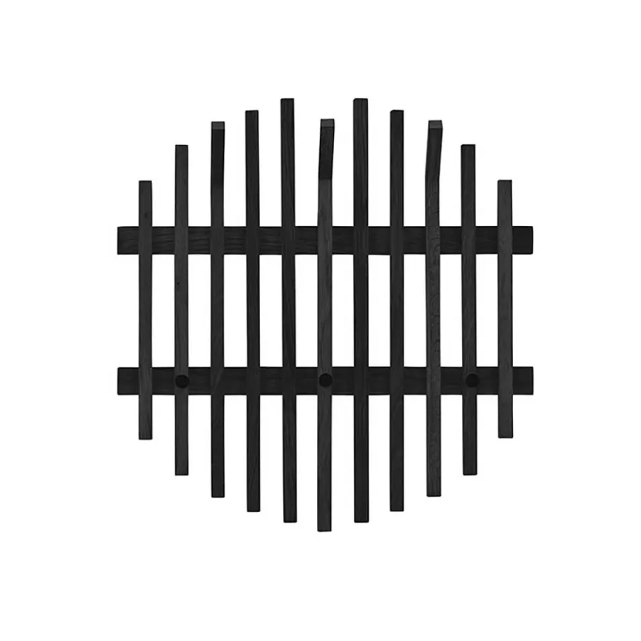 Best Design Garderobe aus schwarzen Eichenholz-Leisten - Gangizo Garderoben