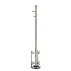 Design Garderobenständer aus Edelstahl Marcs gebürstet Garderoben