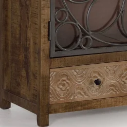 Sale Design Highboard mit Glas Metalltüren - Everton Highboards|Vitrinen