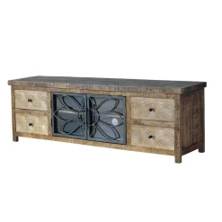 Best Design Lowboard mit Glas Metalltüren - Everton Tv & Hifi-Möbel|Lowboards