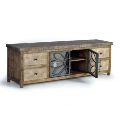 Best Design Lowboard mit Glas Metalltüren - Everton Tv & Hifi-Möbel|Lowboards