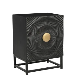 Best Design Nachtschrank in Schwarz und Gold - Oglio Kommoden