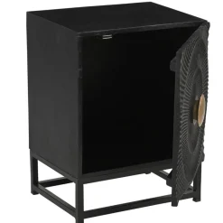 Best Design Nachtschrank in Schwarz und Gold - Oglio Kommoden